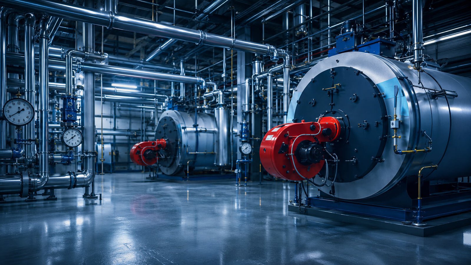 Sala de calderas industriales